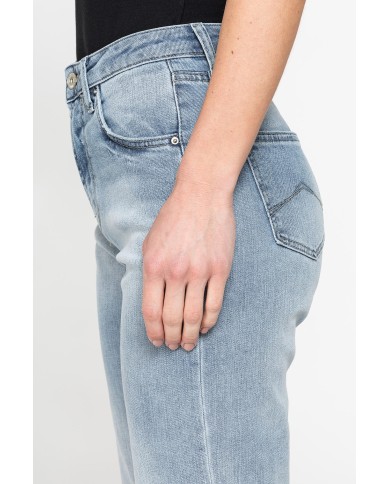 JEANS CINQUE TASCHE CON GAMBA AMPIA IN DENIM STRETCH 12,2oz