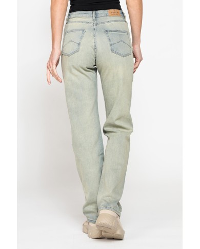 JEANS CINQUE TASCHE CON GAMBA AMPIA IN DENIM STRETCH 12,2oz