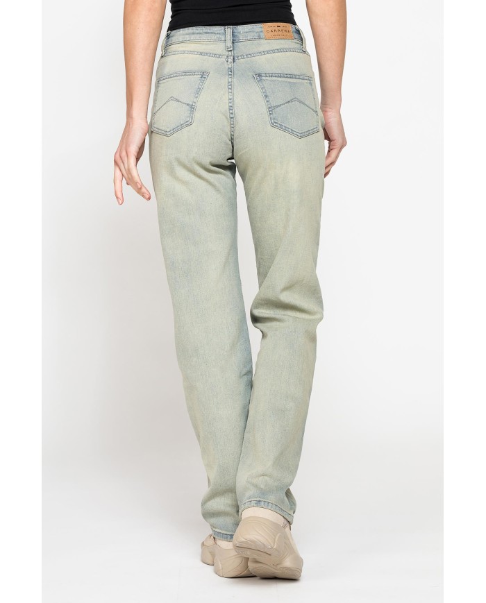 JEANS CINQUE TASCHE CON GAMBA AMPIA IN DENIM STRETCH 12,2oz