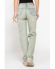 JEANS CINQUE TASCHE CON GAMBA AMPIA IN DENIM STRETCH 12,2oz