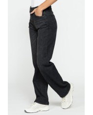 JEANS CINQUE TASCHE CON GAMBA AMPIA IN DENIM STRETCH 12,2oz