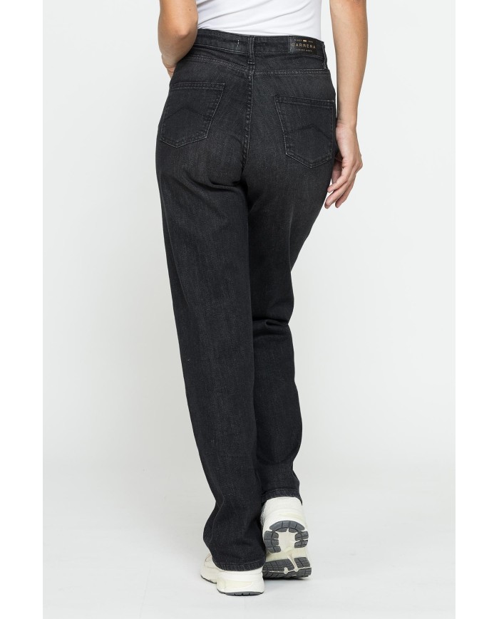 JEANS CINQUE TASCHE CON GAMBA AMPIA IN DENIM STRETCH 12,2oz