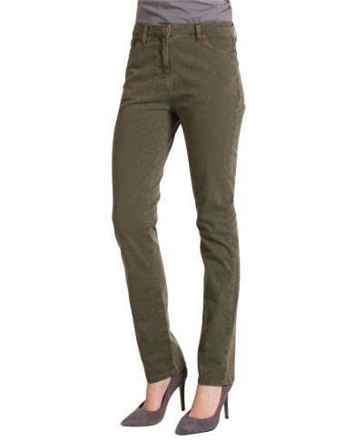 PANTALONE IN GABARDINA MOD.753 . Vita alta e gamba confortevole.