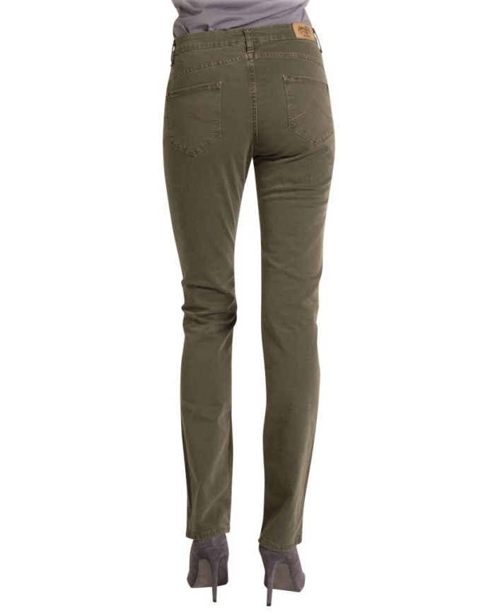 PANTALONE IN GABARDINA MOD.753 . Vita alta e gamba confortevole.