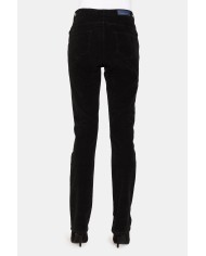 PANTALONE IN VELLUTO STRETCH MOD. 753. Vita alta gamba regolare.