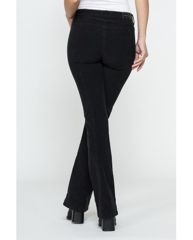 PANTALONE A ZAMPA STILE WESTERN IN MOLESKIN STRETCH 10oz