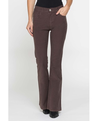 PANTALONE A ZAMPA STILE WESTERN IN MOLESKIN STRETCH 10oz