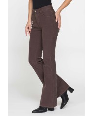 PANTALONE A ZAMPA STILE WESTERN IN MOLESKIN STRETCH 10oz