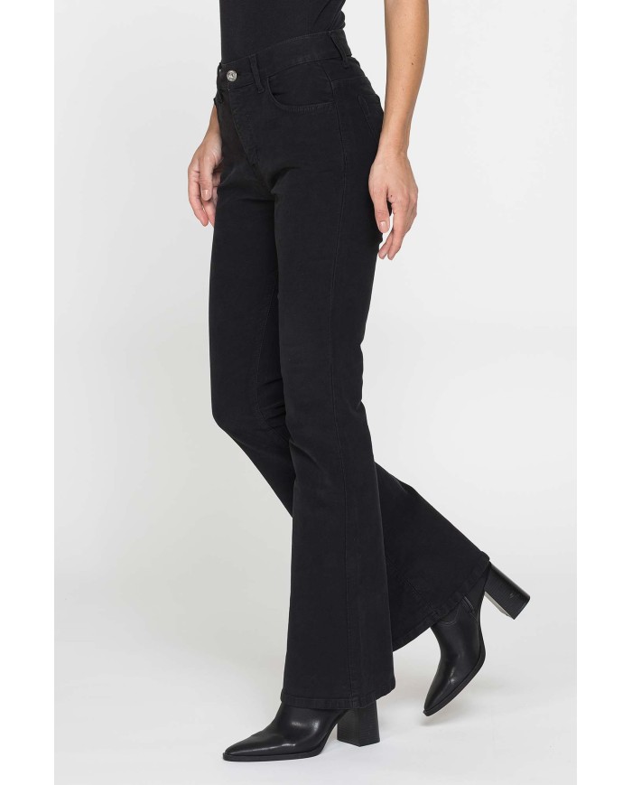 PANTALONE A ZAMPA STILE WESTERN IN MOLESKIN STRETCH 10oz