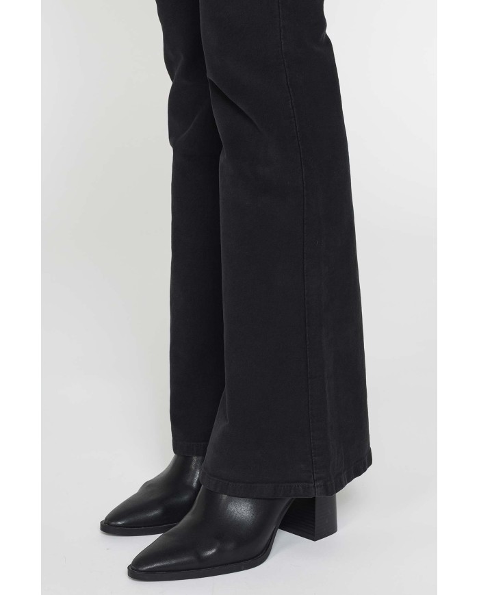 PANTALONE A ZAMPA STILE WESTERN IN MOLESKIN STRETCH 10oz