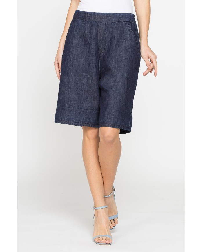 BERMUDA IN MISTO LINO COMFORT FIT