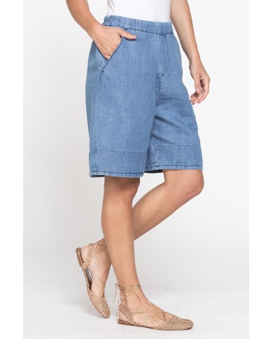 BERMUDA IN MISTO LINO COMFORT FIT