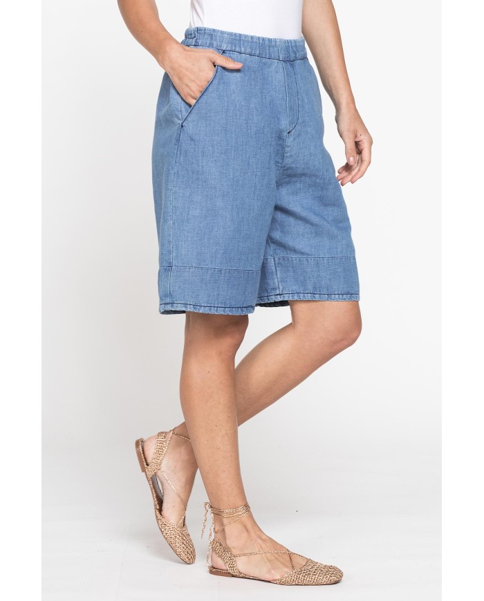 BERMUDA IN MISTO LINO COMFORT FIT