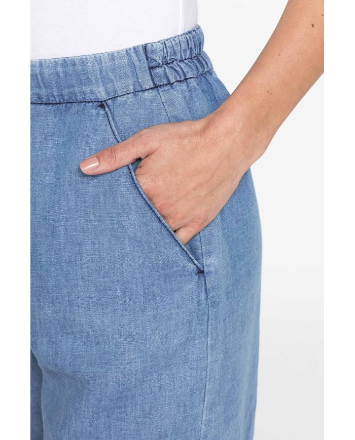 BERMUDA IN MISTO LINO COMFORT FIT