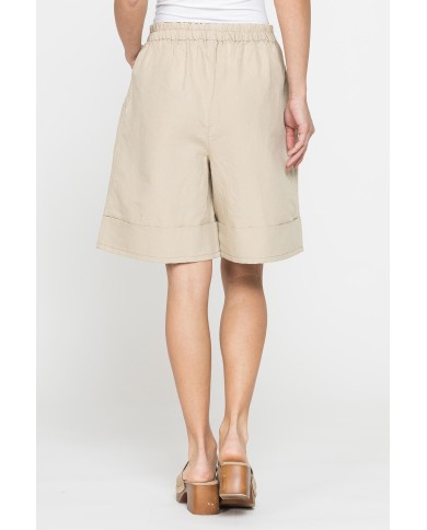 BERMUDA IN MISTO LINO COMFORT FIT