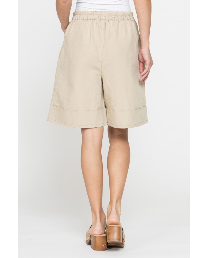 BERMUDA IN MISTO LINO COMFORT FIT