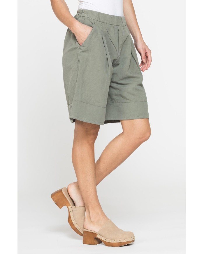 BERMUDA IN MISTO LINO COMFORT FIT