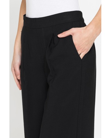 JEANS A PALAZZO IN MISTO VISCOSA. COMFORT FIT