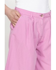 BERMUDA CON PIEGHE IN POPELINE 100% COTONE