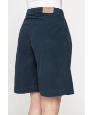BERMUDA CON PIEGHE IN POPELINE 100% COTONE