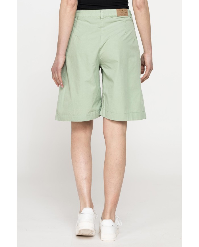 BERMUDA CON PIEGHE IN POPELINE 100% COTONE