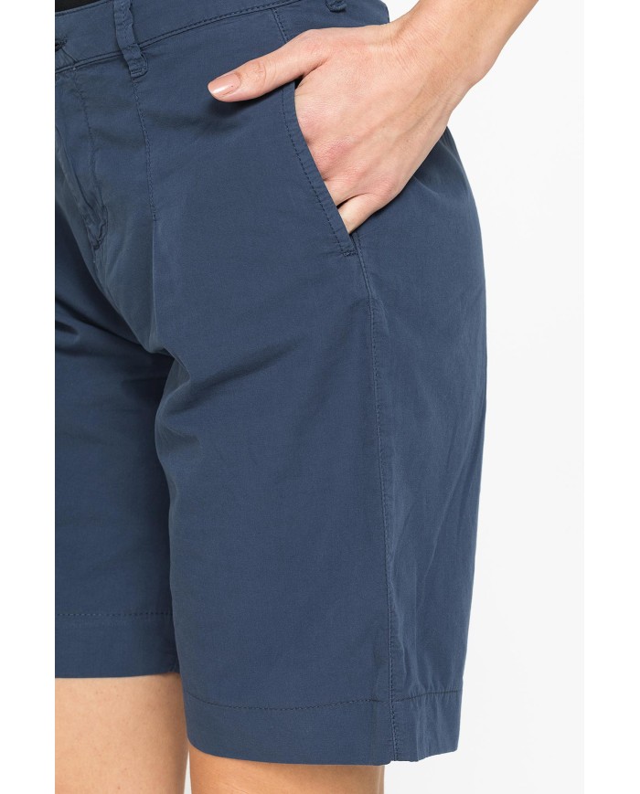 BERMUDA CON PIEGHE IN POPELINE 100% COTONE BERMUDA CON PIEGHE IN POPELINE 100% COTONE