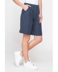 BERMUDA CON PIEGHE IN IN TESSUTO LINO COTONE