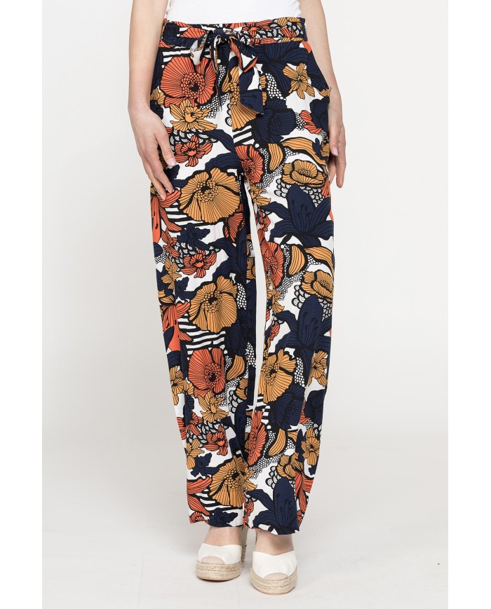 PANTALONE PALAZZO CON FIOCCO IN VITA