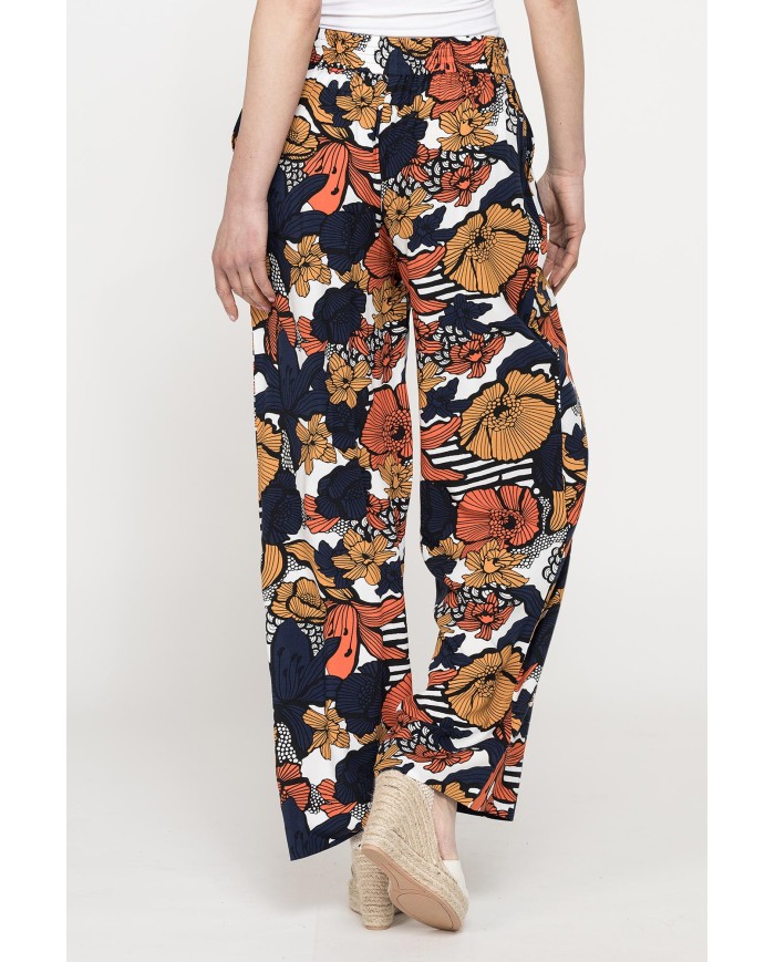 PANTALONE PALAZZO CON FIOCCO IN VITA