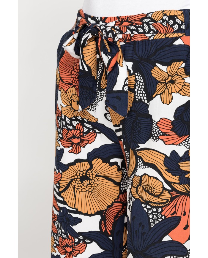 PANTALONE PALAZZO CON FIOCCO IN VITA