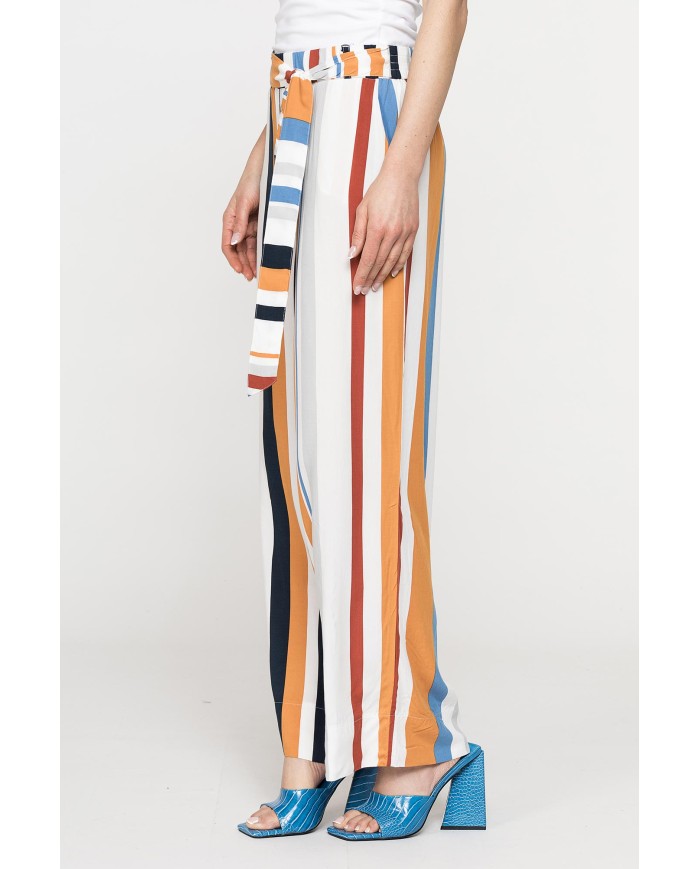 PANTALONE PALAZZO CON FIOCCO IN VITA