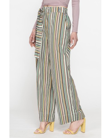 PANTALONE PALAZZO CON FIOCCO IN VITA PANTALONE PALAZZO CON FIOCCO IN VITA