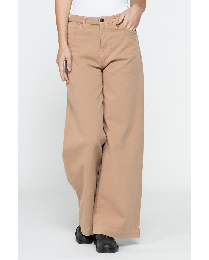 PANTALONE A PALAZZO IN BULL DENIM 10,5oz