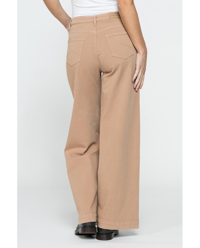 PANTALONE A PALAZZO IN BULL DENIM 10,5oz