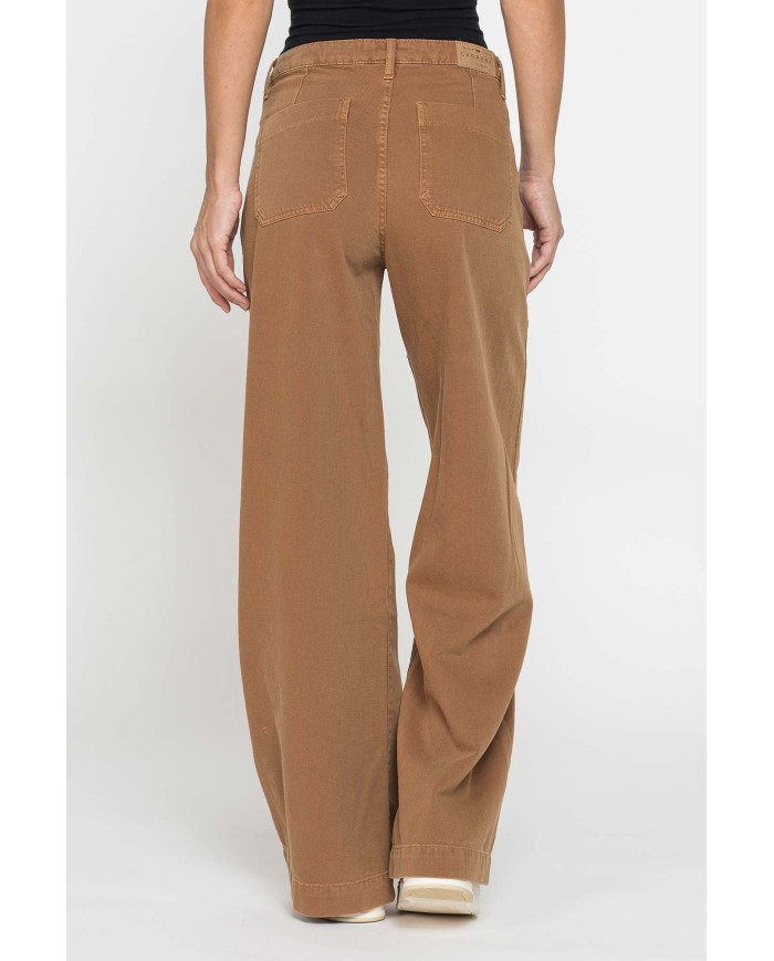 PANTALONE A PALAZZO IN BULL DENIM 100% COTONE 10,5oz