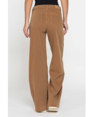 PANTALONE A PALAZZO IN BULL DENIM 100% COTONE 10,5oz