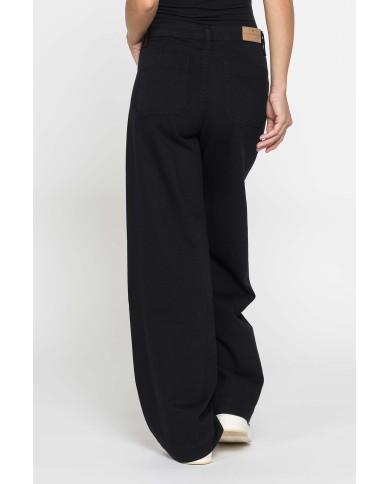 PANTALONE A PALAZZO IN BULL DENIM 100% COTONE 10,5oz PANTALONE A PALAZZO IN BULL DENIM 100% COTONE 10,5oz