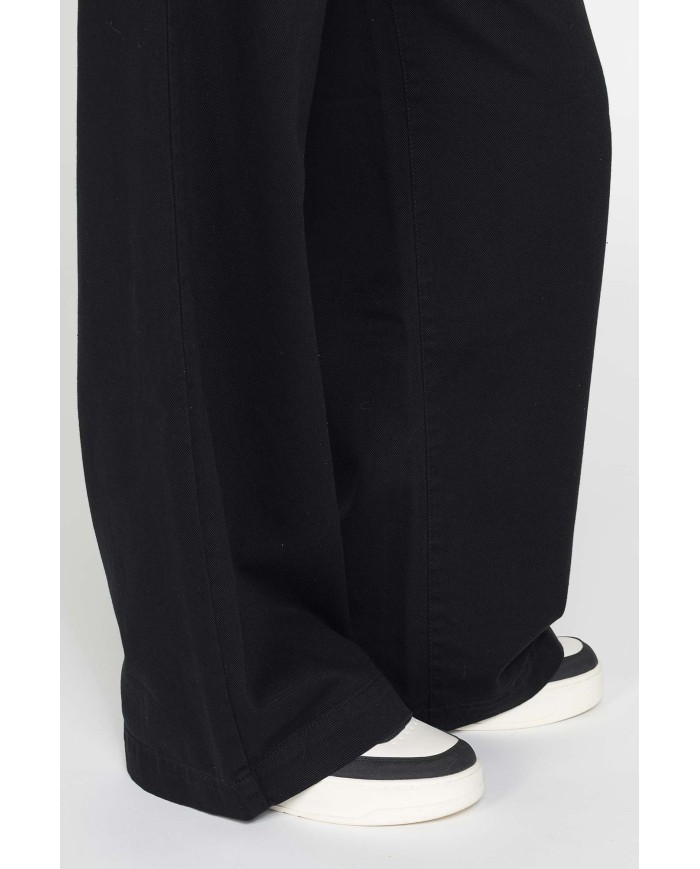 PANTALONE A PALAZZO IN BULL DENIM 100% COTONE 10,5oz