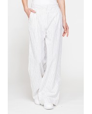PANTALONE PALAZZO IN TESSUTO LINO COTONE