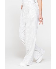 PANTALONE PALAZZO IN TESSUTO LINO COTONE