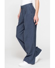 PANTALONE PALAZZO IN TESSUTO LINO COTONE
