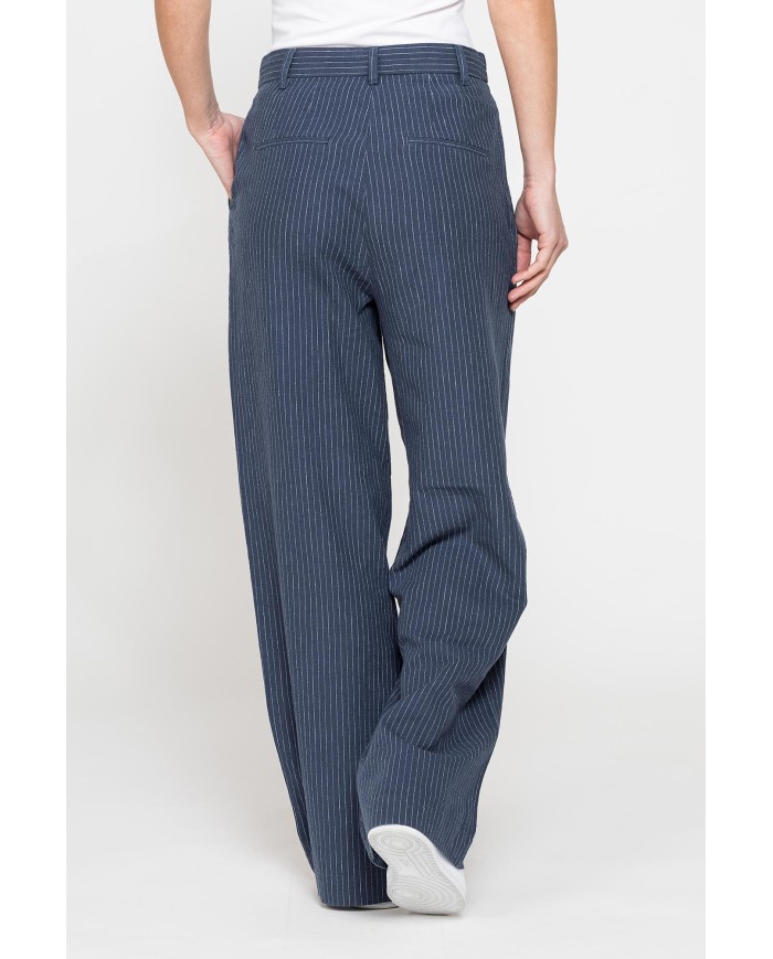 PANTALONE PALAZZO IN TESSUTO LINO COTONE