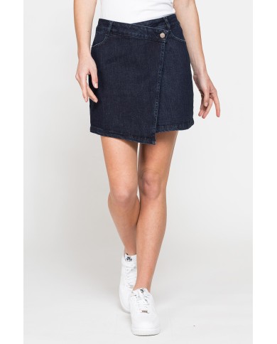 MINIGONNA ASIMMETRICA IN DENIM STRETCH 12oz MINIGONNA ASIMMETRICA IN DENIM STRETCH 12oz