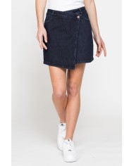 MINIGONNA ASIMMETRICA IN DENIM STRETCH 12oz