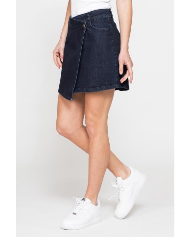 MINIGONNA ASIMMETRICA IN DENIM STRETCH 12oz MINIGONNA ASIMMETRICA IN DENIM STRETCH 12oz