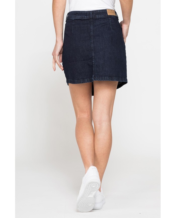 MINIGONNA ASIMMETRICA IN DENIM STRETCH 12oz