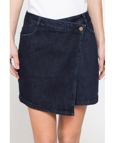 MINIGONNA ASIMMETRICA IN DENIM STRETCH 12oz MINIGONNA ASIMMETRICA IN DENIM STRETCH 12oz