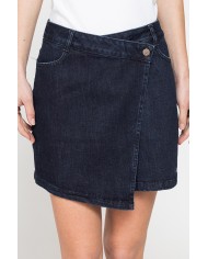 MINIGONNA ASIMMETRICA IN DENIM STRETCH 12oz