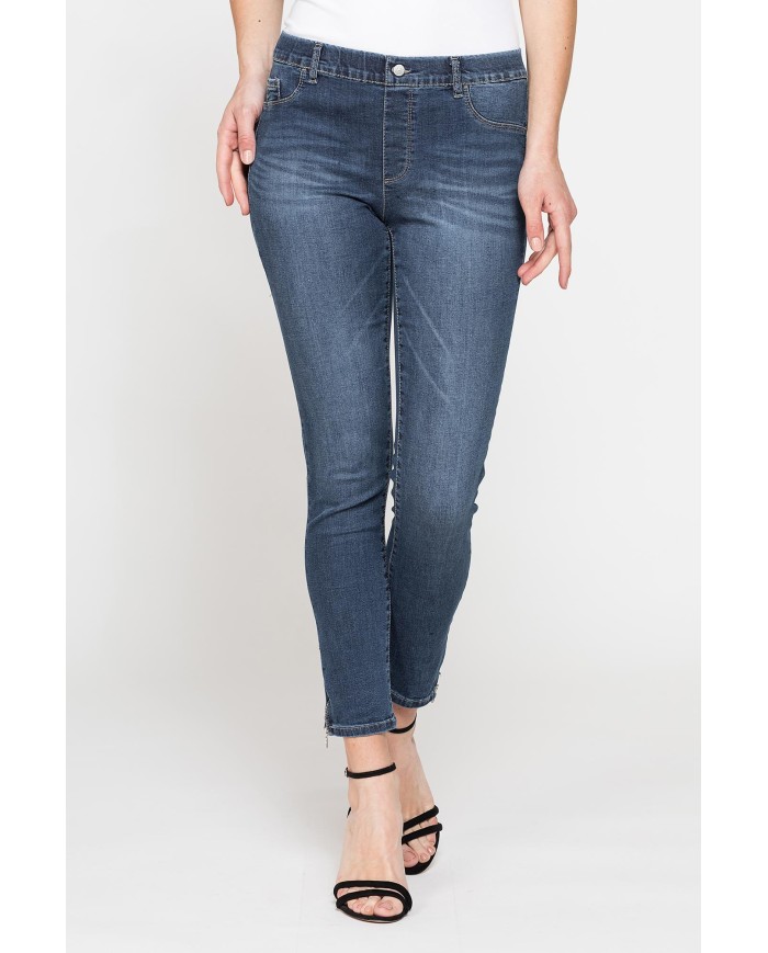 LEGG-JEANS DONNA modello capri in denim super stretch