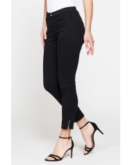 LEGG-JEANS CAPRI CON ZIP SUL FONDO IN GABARDINA SUPER STRETCH 9,3oz